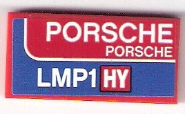 87079pb0534 | Tile 2 x 4 with 'PORSCHE PORSCHE' and 'LMP1HY' Pattern | LEGOPART