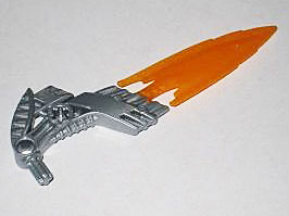 87806pb01 | Hero Factory Weapon, Fire Shooter with Molded Flexible Rubber Orange Blade Pattern | LEGOPART