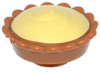 93568pb02 | Pie with Bright Light Yellow Cream Filling Pattern | LEGOPART