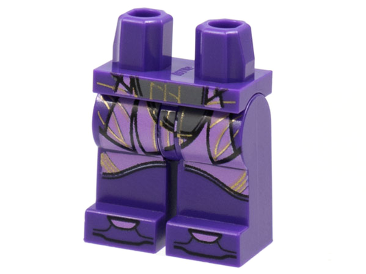 970c00pb1268 | Hips and Legs with Lavender Coattails, Gold Trim Pattern | LEGOPART