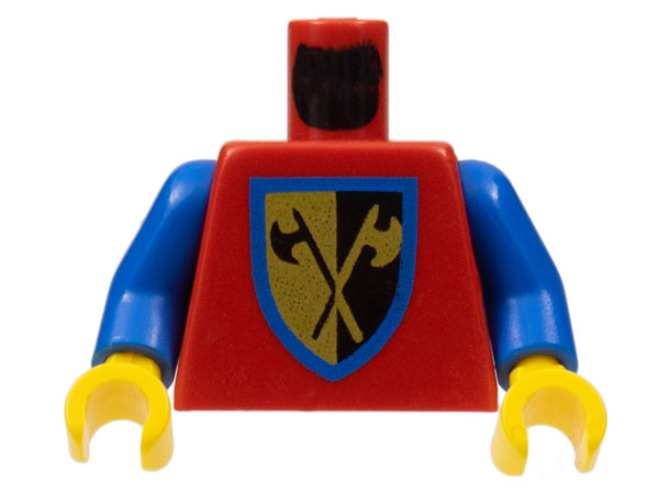 973p42c01 | Torso Castle Crusaders Crossed Axe Shield Pattern / Blue Arms / Yellow Hands | LEGOPART