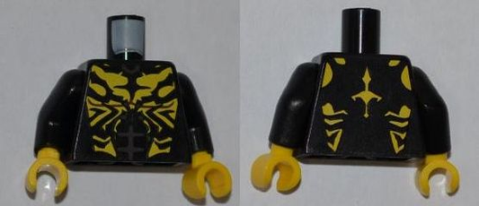 973pb0961c01 | Torso SW Savage Opress Pattern / Black Arms / Yellow Hands | LEGOPART