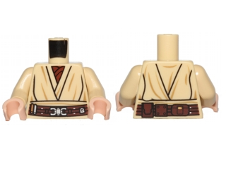 973pb1584c01 | Torso SW Layered Shirt, Reddish Brown Undershirt, Reddish Brown Belt with Large Buckle Pattern / Tan Arms / Light Nougat Hands | LEGOPART