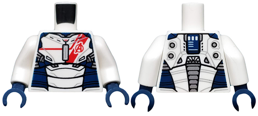 973pb1938c01 | Torso Dark Blue Armor with Red Avengers Logo Pattern | LEGOPART