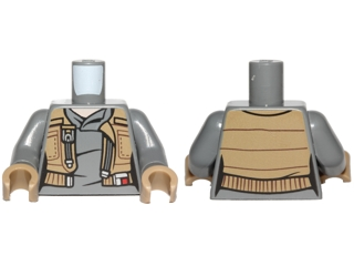 973pb2479c01 | Torso SW Female Shirt with Dark Tan Vest with Pockets Pattern | LEGOPART