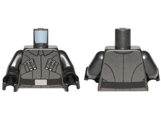 973pb3080c01 | Torso SW First Order Officer Male Pattern 3 / Pearl Dark Gray Arms / Black Hands | LEGOPART