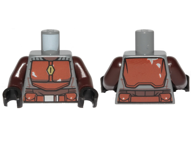 973pb3802c01 | Torso SW Armor Reddish Brown Plates and Belt Pattern | LEGOPART