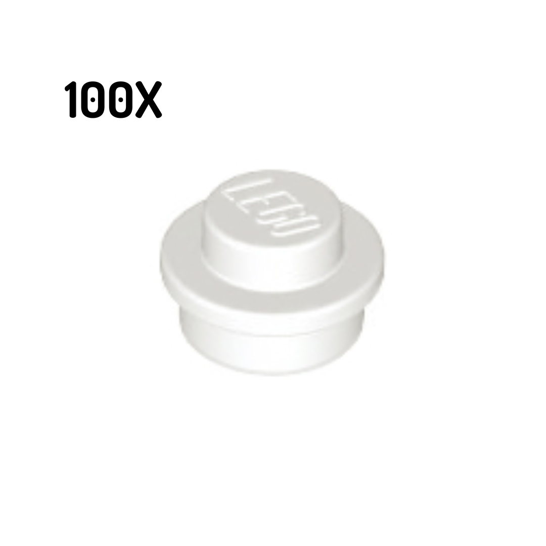 4073 | Plate, Round 1 x 1 100pcs