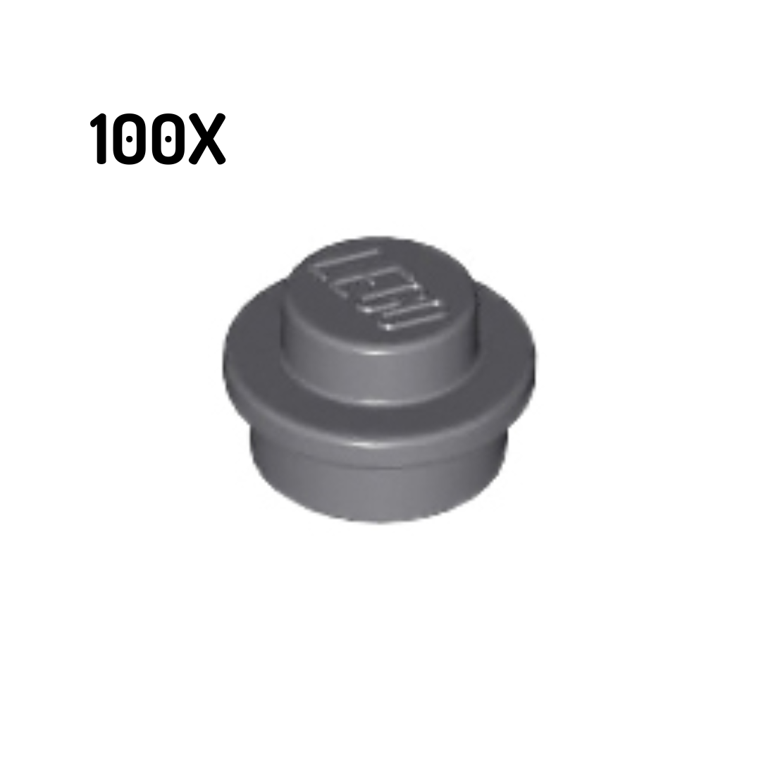 4073 | Plate, Round 1 x 1 100pcs