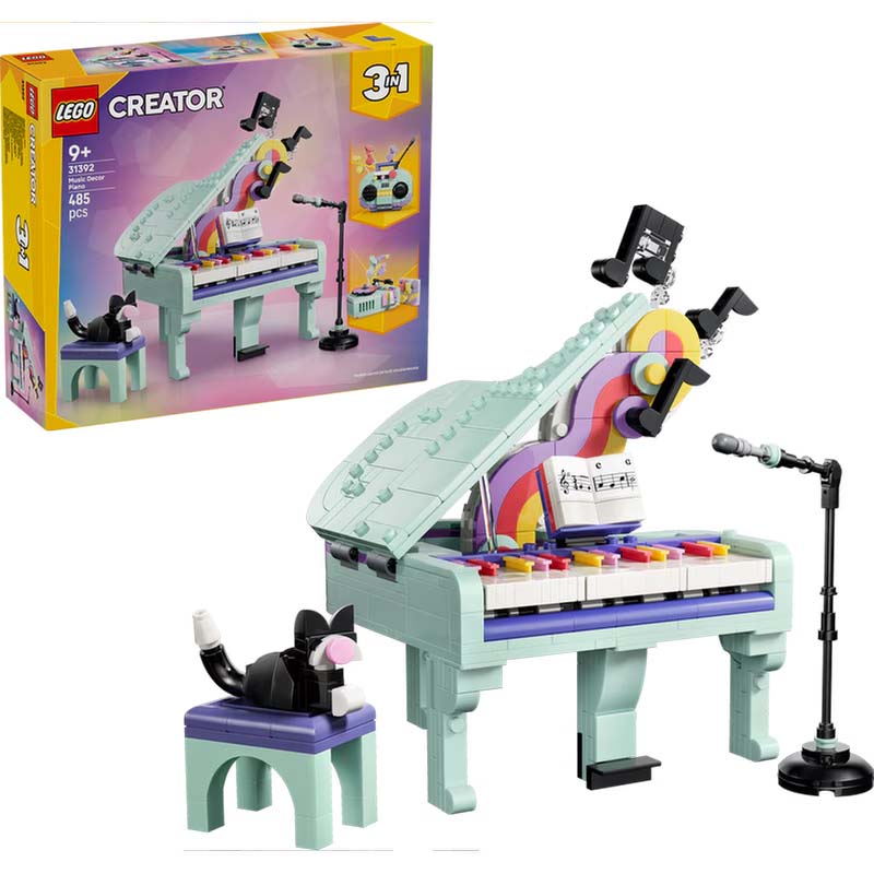 Music Decor Piano with Cat LEGO 31392