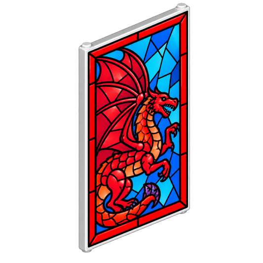 1x4x6 Glasraam: Rode Draak