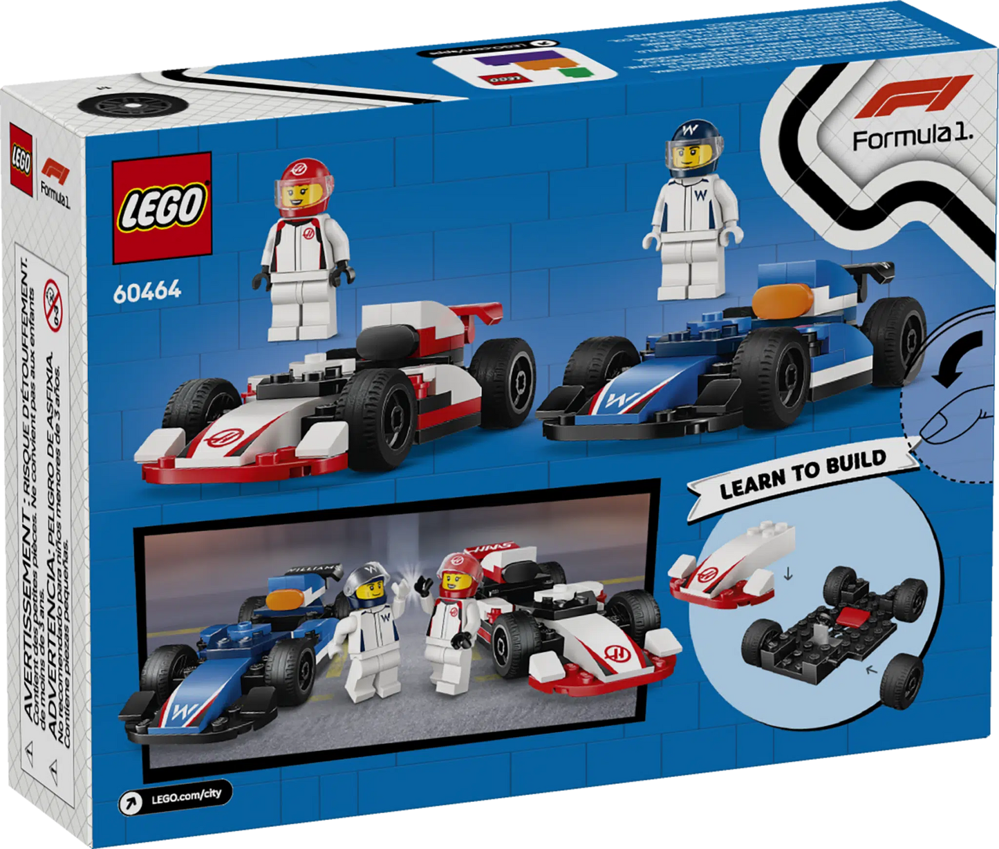 F1 Williams Racing & Haas F1 Race Cars LEGO 60464