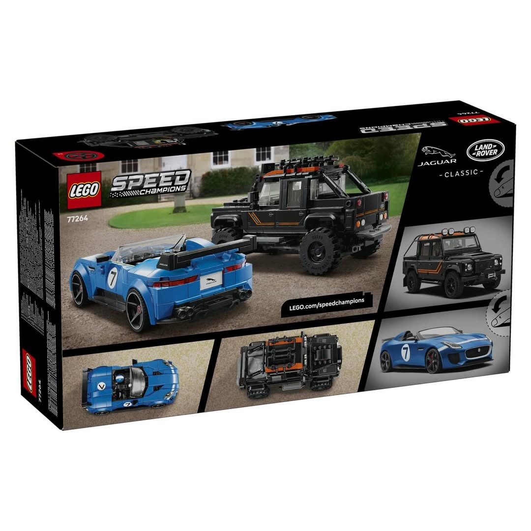 Jaguar F-TYPE project 7 & Land Rover Defender Classic LEGO 77264