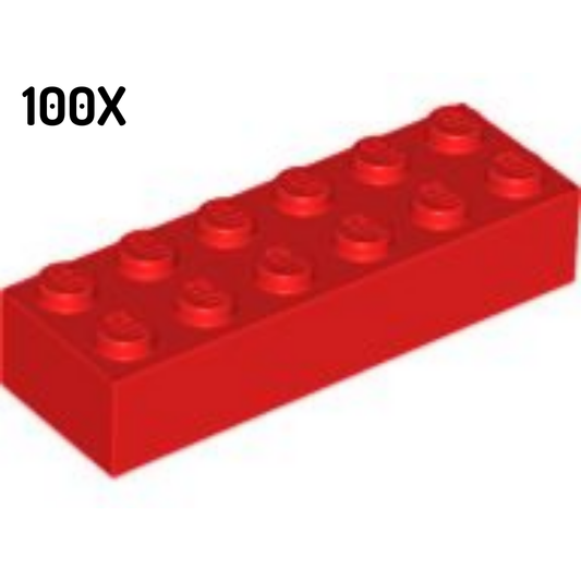 2456 | Brick 2 x 6 | LEGOPART 100pcs