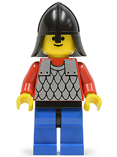 Scale Mail - Red with Red Arms, Blue Legs with Black Hips, Black Neck-Protector LEGO cas154 | Fyrebrick.be
