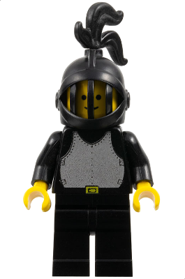 Breastplate - Black, Black Legs, Black Grille Helmet, Black Plume LEGO cas177