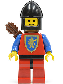 Crusader Lion - Red Legs with Black Hips, Black Chin-Guard, Quiver LEGO cas222