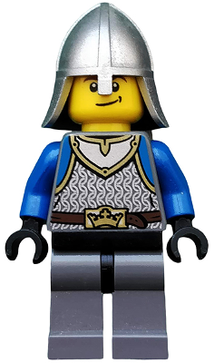 Castle - King's Knight Scale Mail, Crown Belt, Helmet with Neck Protector, Smirk LEGO cas536