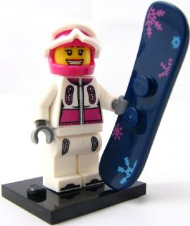 Snowboarder, Series 3 (Complete Set with Stand and Accessories) LEGO col03-5