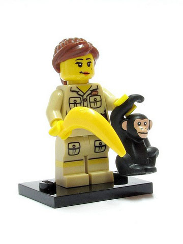 Zookeeper, Series 5 (Complete Set with Stand and Accessories) LEGO col05-7