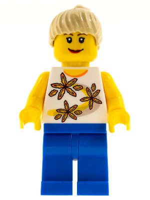 Yellow Flowers - Tan Ponytail, Blue Legs LEGO cty0130 | Fyrebrick.be