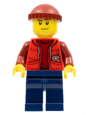Deep Sea Submariner Male, Dark Red Knit Cap LEGO cty0566 | Fyrebrick.be