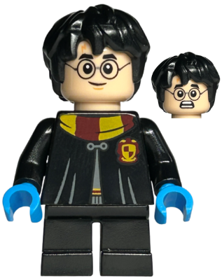 Harry Potter - Black Torso Gryffindor Robe, Black Short Legs LEGO hp237 | Fyrebrick.be