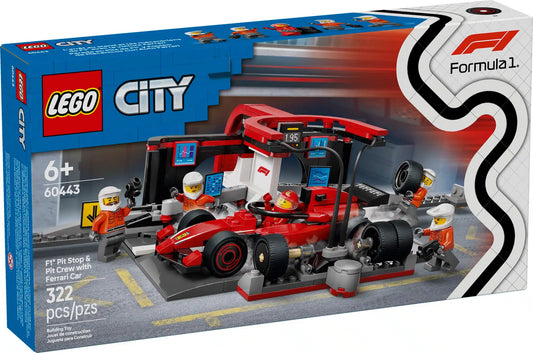 F1 Pit Stop & Pit Crew with Ferrari Car LEGO 60443