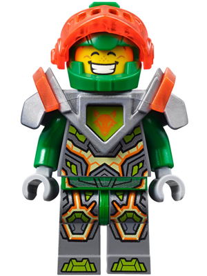 Aaron Fox - Trans-Neon Orange Visor, Flat Silver Armor LEGO nex068