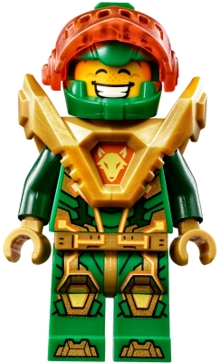 Aaron Fox - Trans-Neon Orange Visor, Pearl Gold Armor LEGO nex136 | Fyrebrick.be