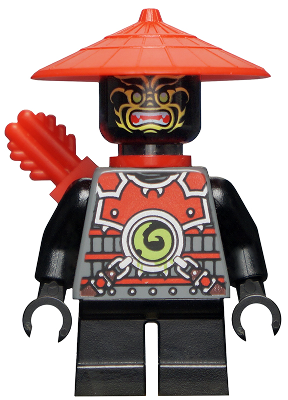 Stone Army Scout - Yellow Face, Red Quiver, Short Legs LEGO njo0072 | Fyrebrick.be