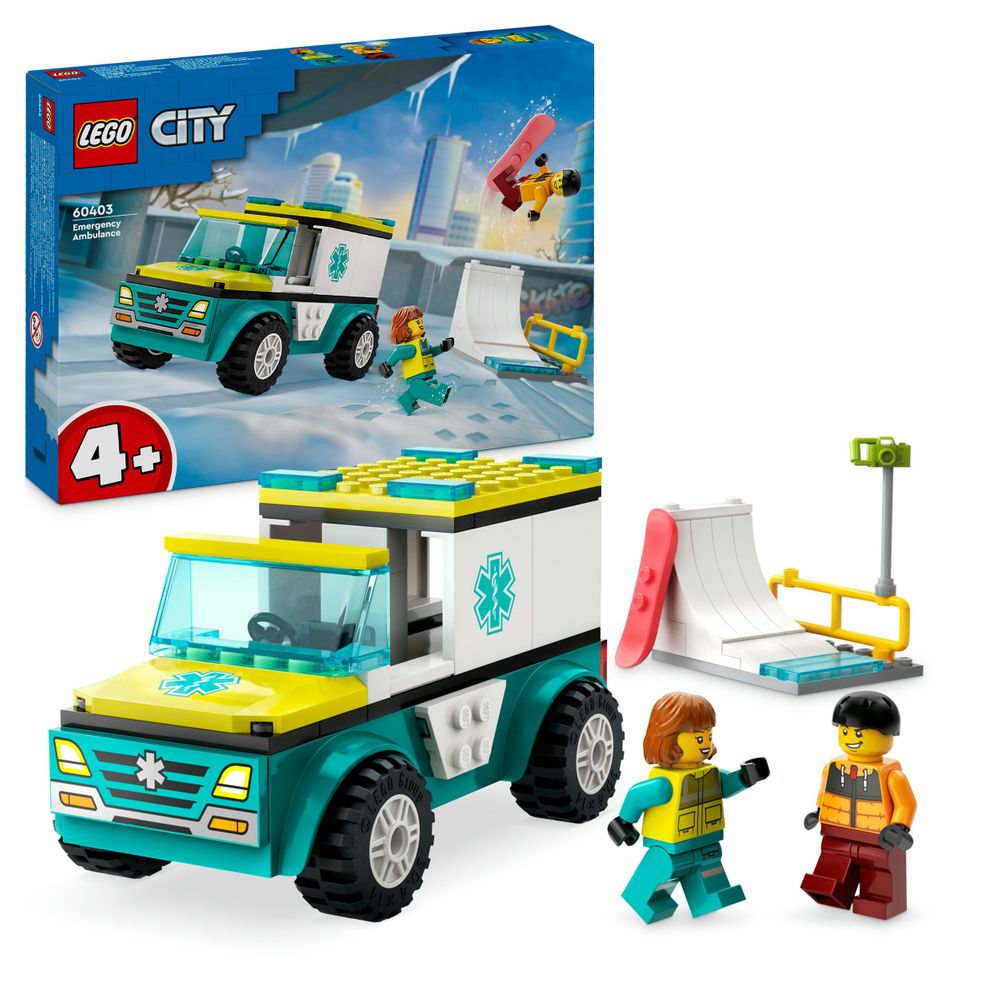 Noodambulance en snowboarder LEGO 60403