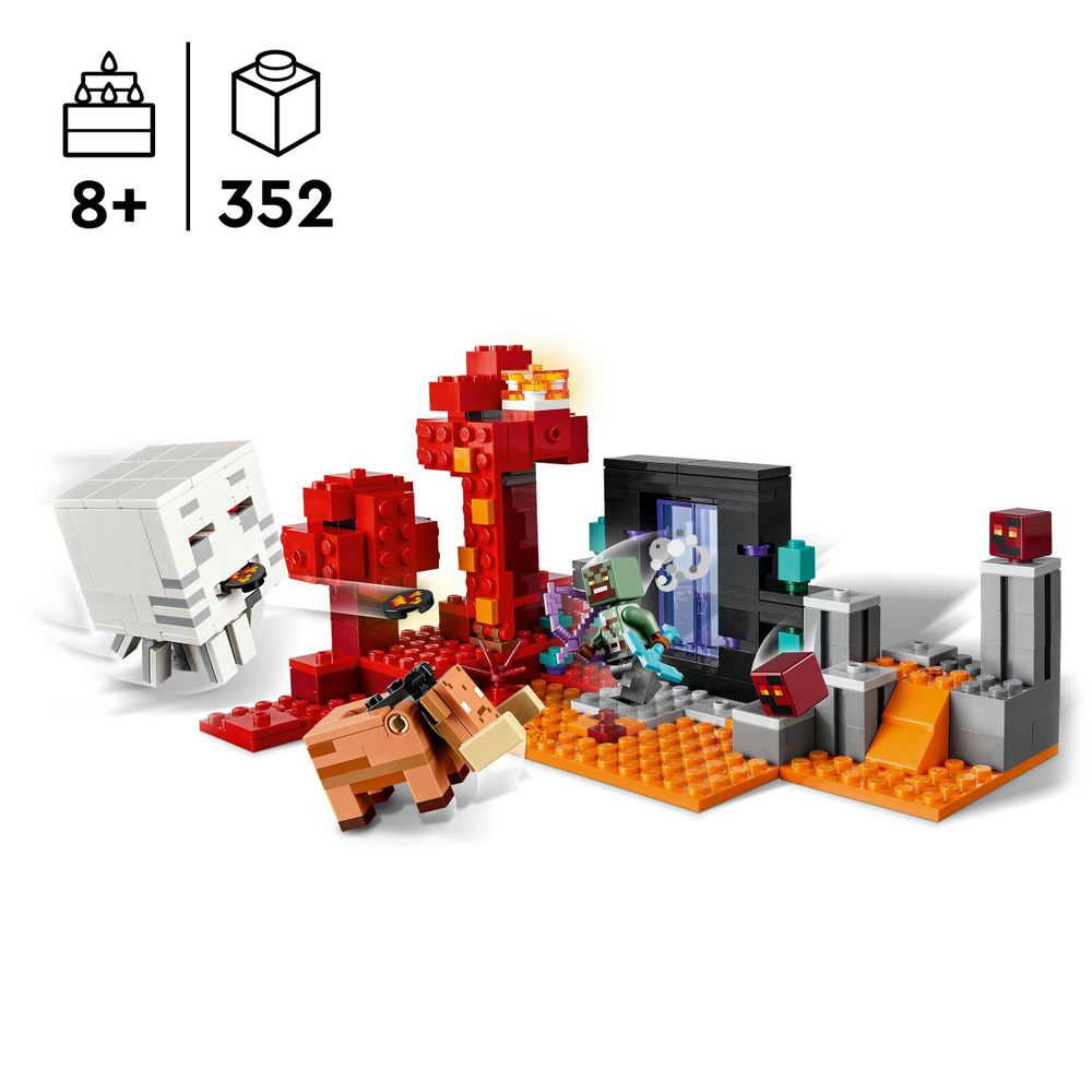De Nether Portal-hinderlaag LEGO 21255