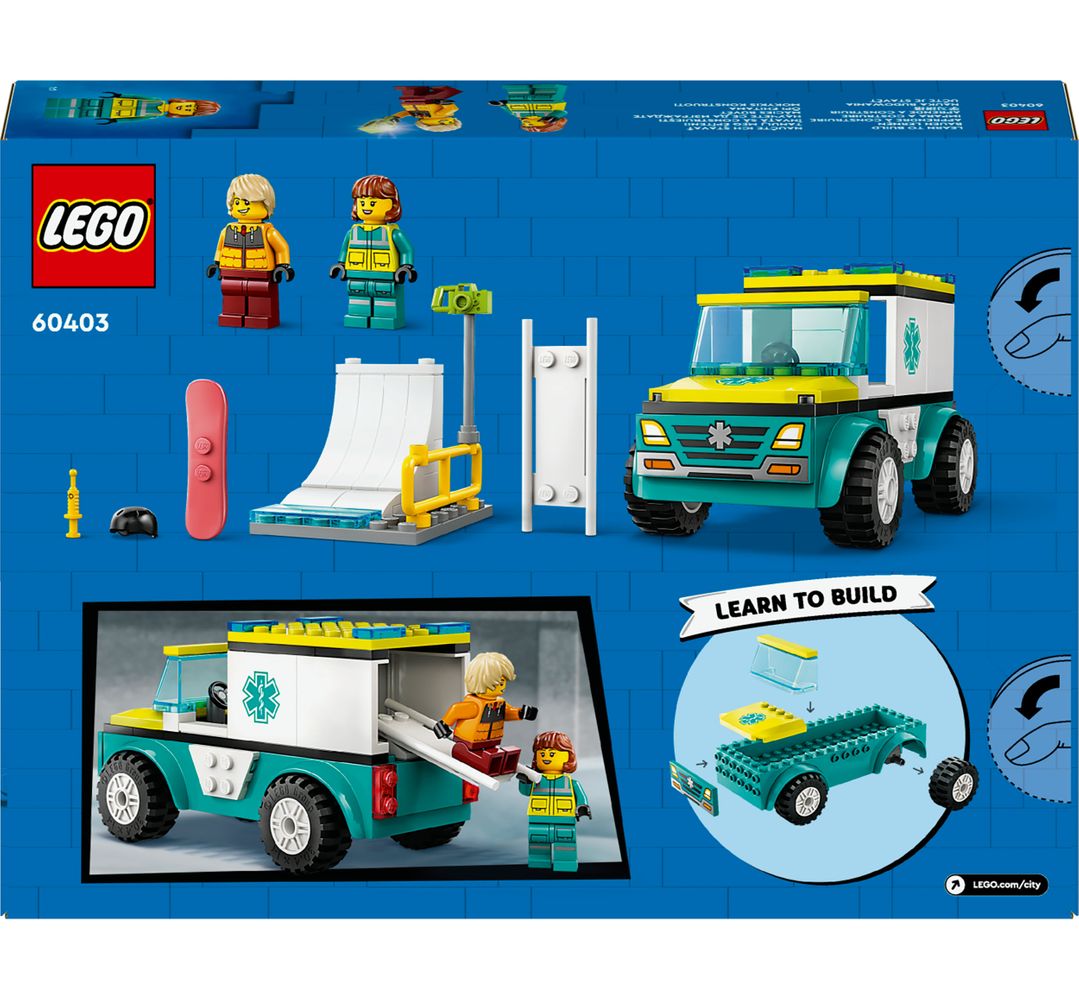 Emergency ambulance and snowboarder LEGO 60403