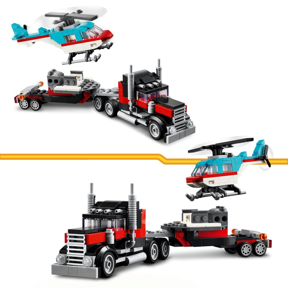Flatbed truck with helicopter LEGO LEGO 31146