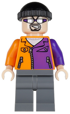 Two-Face's Henchman, Orange and Purple - Sunglasses LEGO sh0022 | Fyrebrick.be