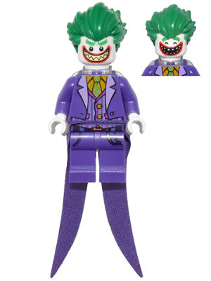 The Joker - Long Coattails, Smile with Pointed Teeth Grin, Neck Bracket LEGO sh0353 | Fyrebrick.be