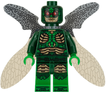 Parademon - Dark Green, Collapsed Wings LEGO sh0433 | Fyrebrick.be