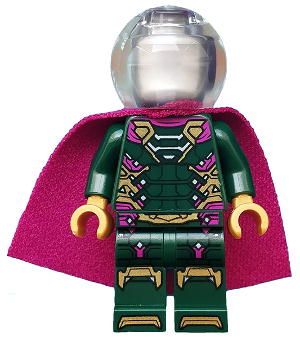 Mysterio - Magenta Trim, Flat Silver Head, Trans-Clear Helmet LEGO sh0580 | Fyrebrick.be