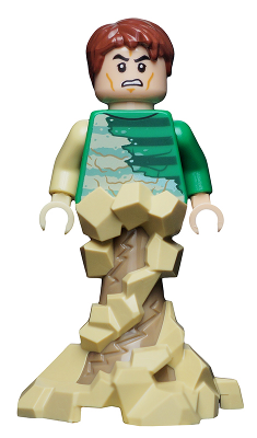 Sandman - Green Outfit, Swirling Base LEGO sh0685 | Fyrebrick.be