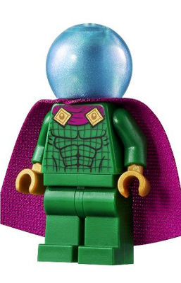 Mysterio - Light Bluish Gray Head, Satin Trans-Light Blue Helmet, Double Hole Cape LEGO sh0709 | Fyrebrick.be