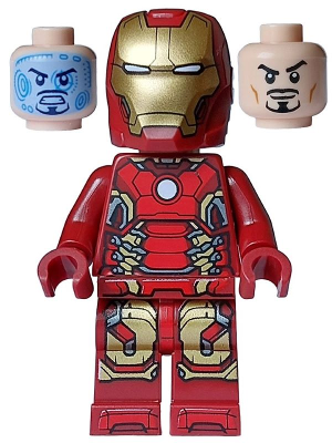 Iron Man - Mark 43 Armor, Light Nougat Head LEGO sh0974