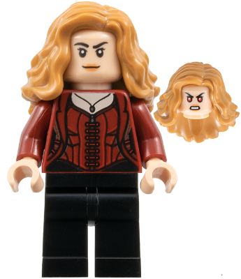 The Scarlet Witch (Wanda Maximoff) - Plain Legs, Medium Nougat Hair LEGO sh1018