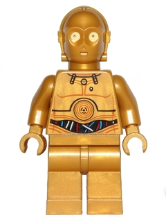 C-3PO - Colorful Wires Pattern LEGO sw0365 | Fyrebrick.be