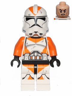 Clone Trooper, 212th Attack Battalion (Phase 2) - Orange Arms, Dirt Stains, Scowl LEGO sw0522 | Fyrebrick.be