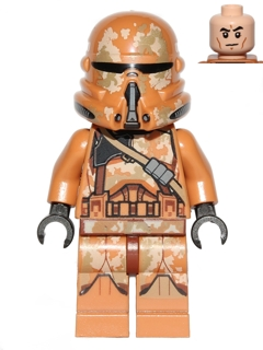 Clone Airborne Trooper (Phase 2) - Geonosis Camouflage, Smirk LEGO sw0605 | Fyrebrick.be