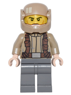 Resistance Trooper - Dark Tan Jacket, Frown, Cheek Lines LEGO sw0720 | Fyrebrick.be