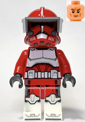 Clone Trooper Commander Fox, Coruscant Guard (Phase 2) - Dark Bluish Gray Visor, Printed Legs LEGO sw1304